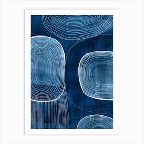 Blue Circles 10 Art Print