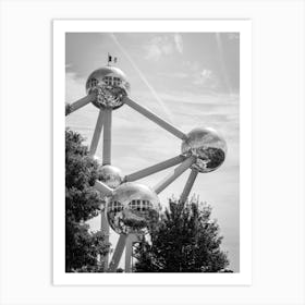 The Atonium, Belgium | Black and White Photography Art Print