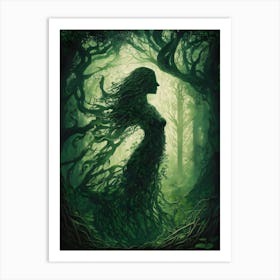 Forest Woman Art Print