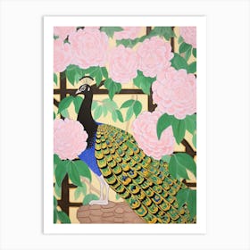 Maximalist Animal Painting Peacock 2 Art Print