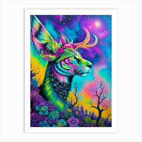 Psychedelic Deer Art Print