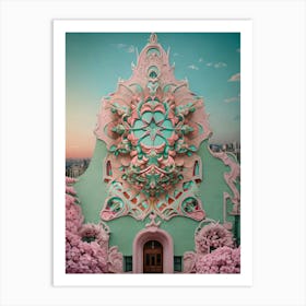 Pink House Art Print