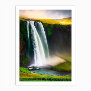 Skógafoss Waterfall, Iceland Nat Viga Style (1) Art Print