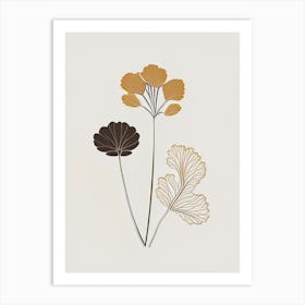Coltsfoot Spices And Herbs Retro Minimal 3 Art Print