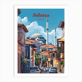 Adana Turkey Streetview Travel Art Poster