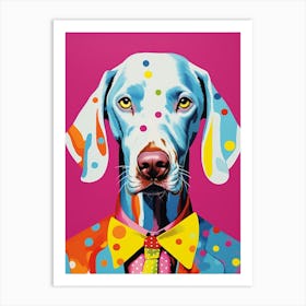 Weimaraner Pop Art Paint 1 Art Print