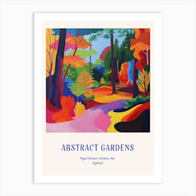 Colourful Gardens Royal Botanic Gardens Kew United Kingdom 4 Blue Poster Art Print