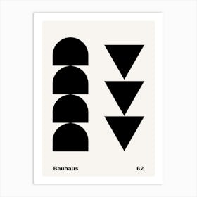 Geometric Bauhaus Poster B&W 62 Art Print