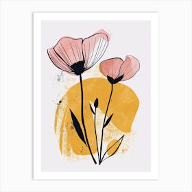 Bali Flower Market Boho Minimalist Style Art Print