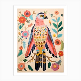 Pink Scandi Osprey 2 Art Print