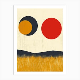 Two Circles In A Field Art Print