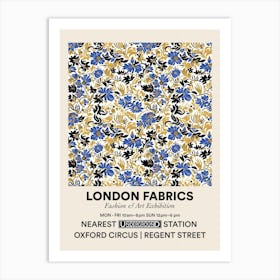 Poster Sunny Meadow London Fabrics Floral Pattern 6 Art Print
