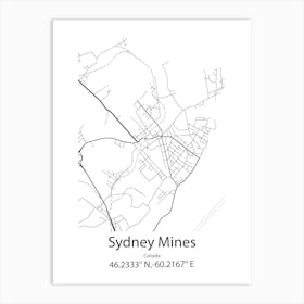 Sydney,Australia Minimalist Map Art Print