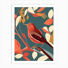 Hermit Thrush Pop Matisse Bird Art Print