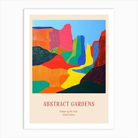 Colourful Gardens Garden Of The Gods Usa 2 Red Poster Art Print