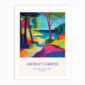 Colourful Gardens Coastal Maine Botanical Gardens Usa 2 Blue Poster Art Print