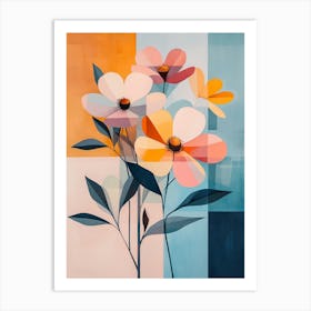 Abstract Flowers Art Print