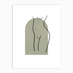 Olive Nude Figure 2 Art Print