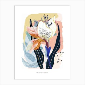 Colourful Flower Illustration Poster Moonflower 3 Art Print