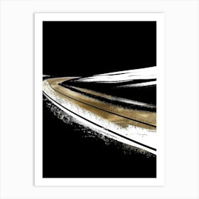 Train Tracks In The Snow Art Print