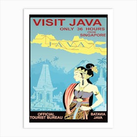 Java, Woman In Traditional Costume Art Print
