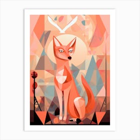 Abstract Geometric Animals 10 Art Print