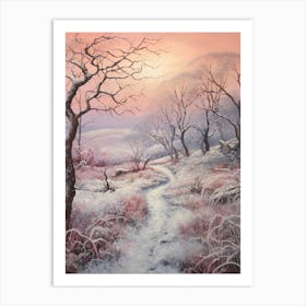 Dreamy Winter Painting The North York Moors England 2 Art Print