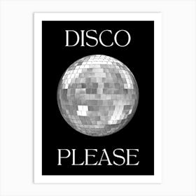 Disco Please Mirror Ball Art Print