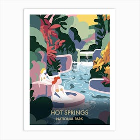 Hot Springs National Park Travel Poster Matisse Style 4 Art Print