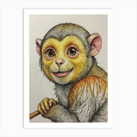 Monkey Art Print