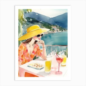 A Cocktail In Amalfi Art Print