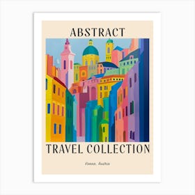 Abstract Travel Collection Poster Vienna Austria 7 Art Print