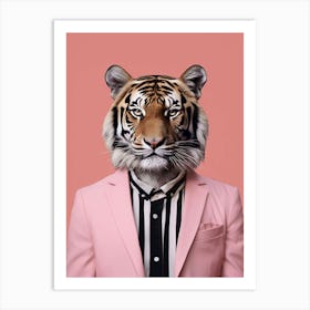 Preppy tiger Art Print