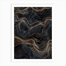 Abstract Wavy Lines 6 Art Print