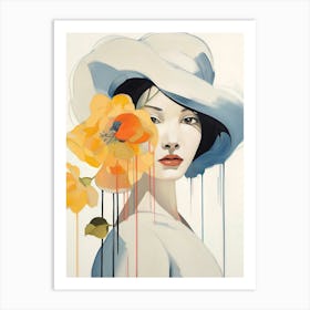 Woman In A Hat Art Print