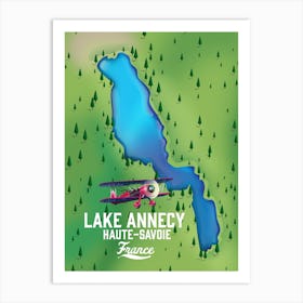 Lake Annecy Haute Savoie France Art Print