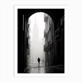 Oviedo, Spain, Black And White Analogue Photography 1 Art Print