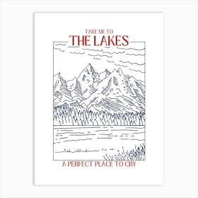 The Lakes Folklore Illustration Taylor Art Print