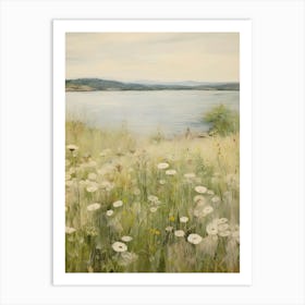 Wildflowers By The Lake Art Print