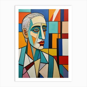 Man With A Square Face Art Print