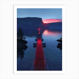 Sunset At The Dock 1 Art Print