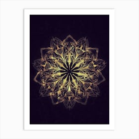 Mandala design. Gold ornament design.Abstract. Geometric ornamental  Art Print