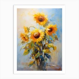 Sunflowers In A Vase 7 Art Print