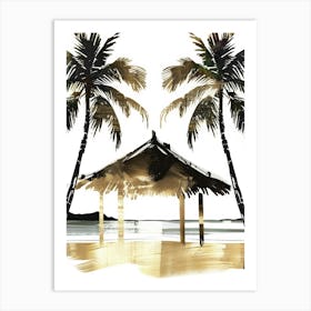 Palm Trees On The Beach 8 Art Print