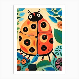 Maximalist Animal Painting Ladybug 1 Art Print