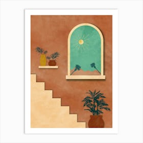 boho Stairway To Heaven Art Print