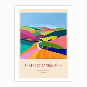 Colourful Abstract Exmoor National Park England 1 Poster Art Print