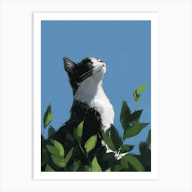 Cat In The Tree 2 Art Print