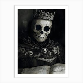 Dark Gothic King Of Skeletons Art Print