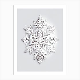 Beauty, Snowflakes, Marker Art 4 Art Print